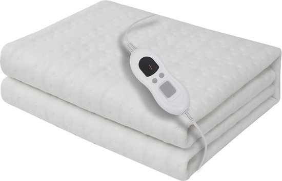 Comfeur Elektrische onderdeken 190x80 cm - Elektrisch deken - Warmte deken - Incl. Matrasbanden - Timer - 6 Warmtestanden